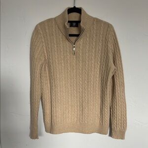 Bogner Beige Wool/Cashmere blend Cable Knit Sweater, 12US